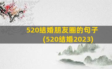 520结婚朋友圈的句子(520结婚2023)