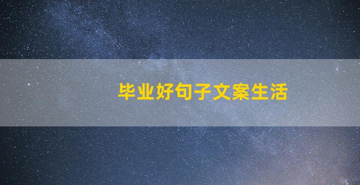 毕业好句子文案生活