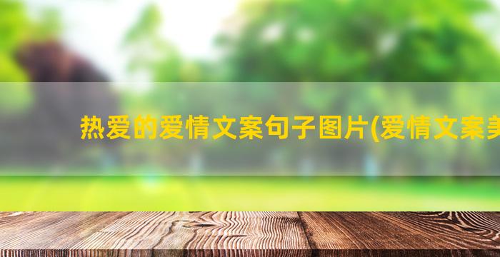 热爱的爱情文案句子图片(爱情文案美句)