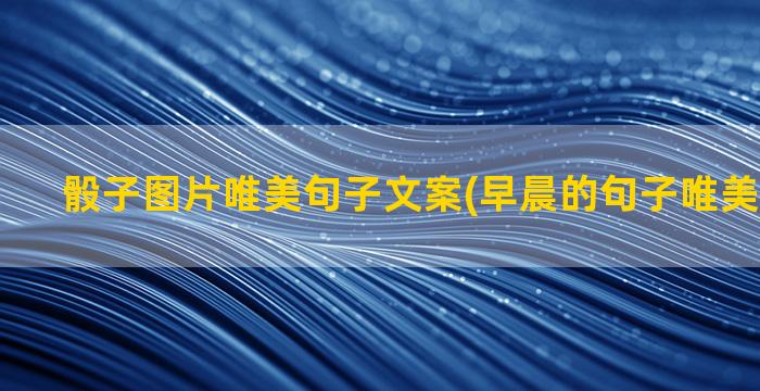 骰子图片唯美句子文案(早晨的句子唯美短句图片)